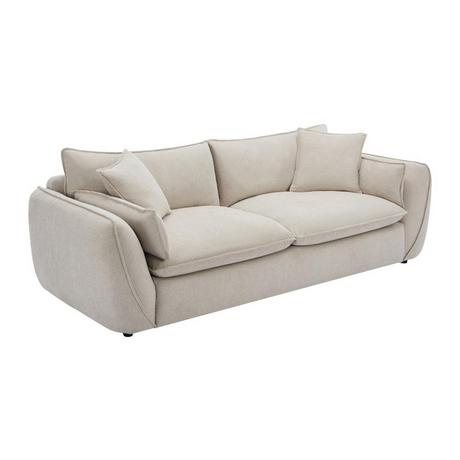 Vente-unique Sofa 3-Sitzer - Strukturstoff - Beige - BALVINO  