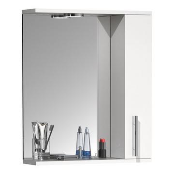 Badspiegel Wandspiegel 50 cm Hängespiegel Spiegelschrank Badezimmer Drehtür Beleuchtung Lisalo M