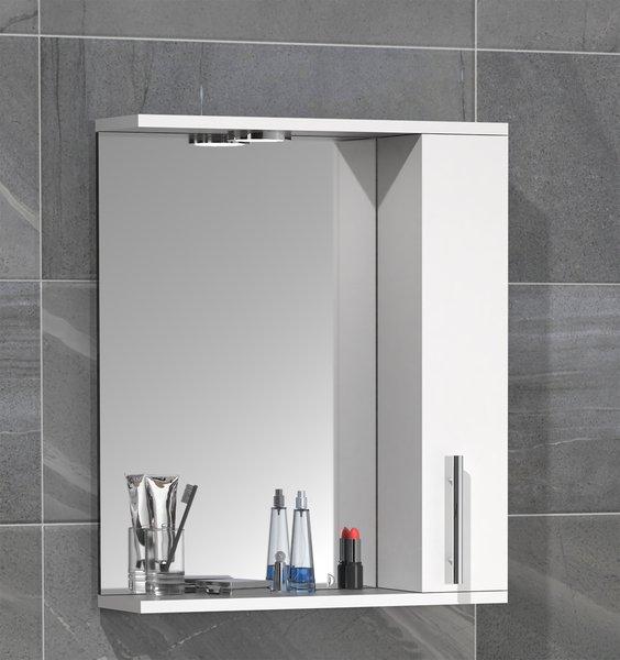 VCM Miroir de salle de bain miroir mural 50 cm miroir suspendu armoire de toilette porte tournante éclairage Lisalo M  