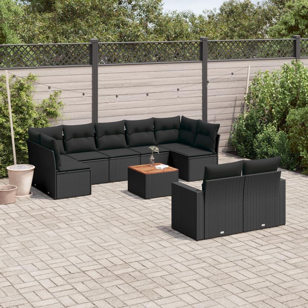 VidaXL set divano da giardino Polirattan  