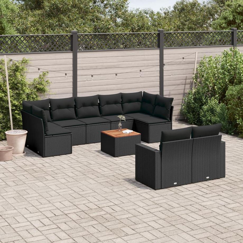 VidaXL Ensemble de canapés de jardin rotin synthétique  