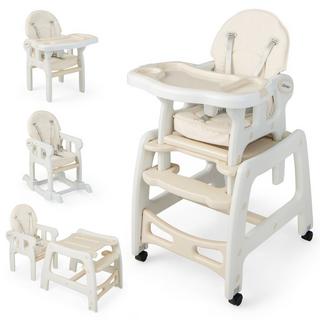 Northio  3 in 1 Babystuhl Hochstuhl & Essstuhl & Kindersitzgruppe 62 x 51 x 104 cm Beige 