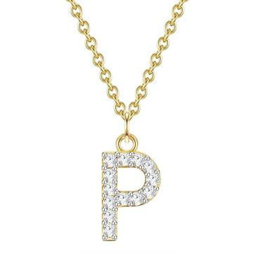 Femme Collier en argent Lettre P