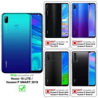 Cadorabo  Housse compatible avec Honor 10 LITE / Huawei P SMART 2019 - Coque de protection bicolore en silicone TPU et dos en verre trempé 