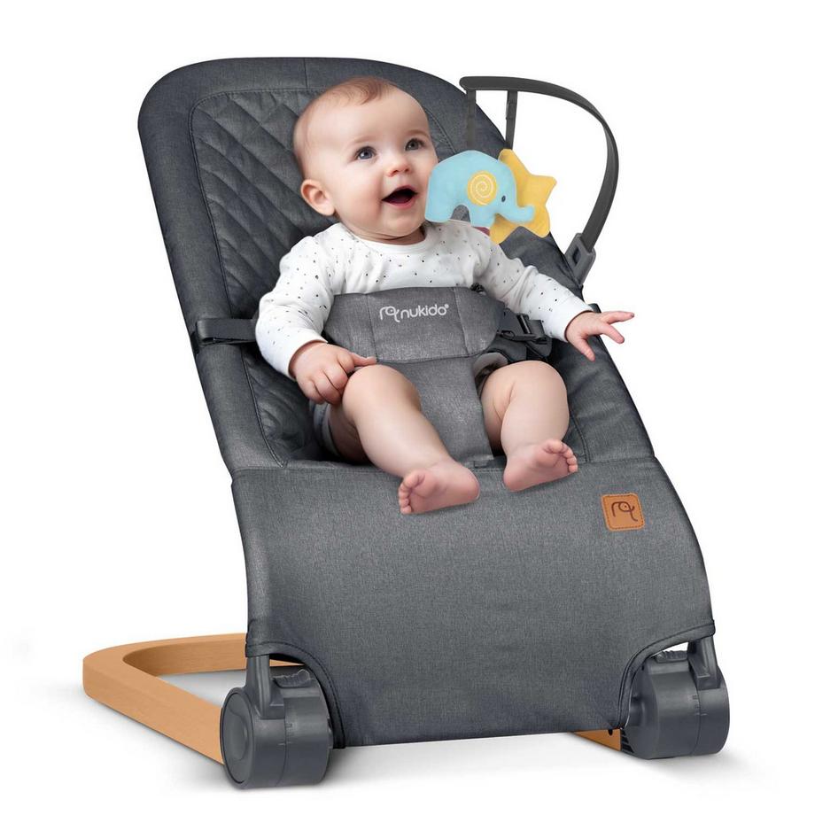 B2X  Babyschaukel mit Spielzeug NK-52 Nukido - Anthrazit 