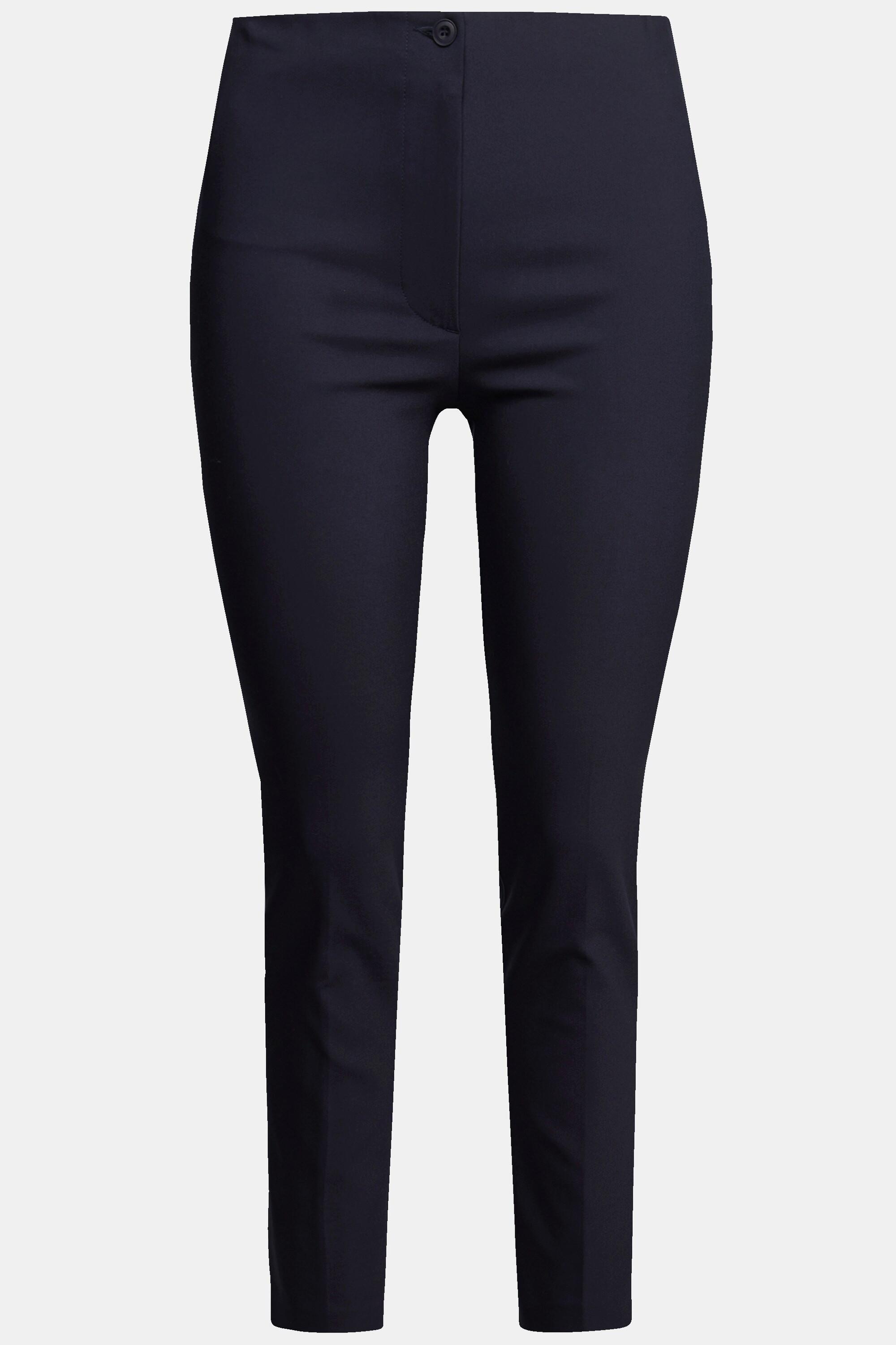 Ulla Popken  Pantalon modèle Sienna, tissu bengaline hautement extensible, taille élastique 