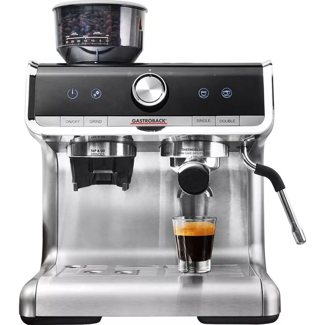 Gastroback - Siebträgermaschine Design Espresso Barista Pro, Schwarz