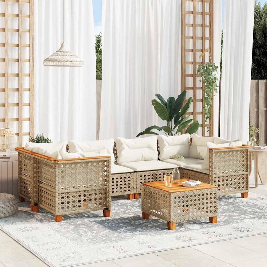 VidaXL set divano da giardino Polirattan  