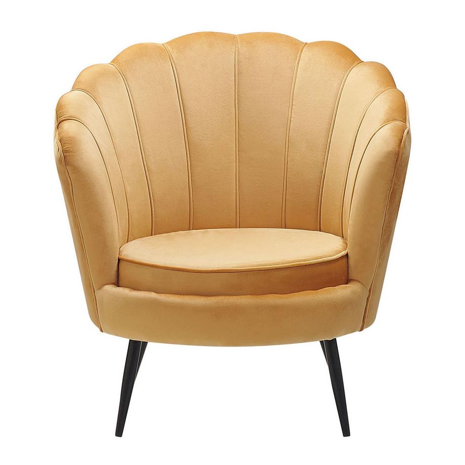 Beliani Fauteuil en Velours Glamour LOVIKKA  