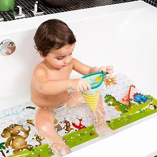 Activity-board Tapis de bain antidérapant, tapis de bain Extra Long 100x40cm, tapis de douche lavable en Machine avec ventouses, tapis de bain 100x40cm antidérapant  