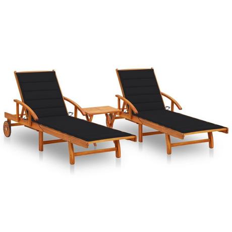 VidaXL Chaise longue bois d'acacia  