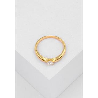 MUAU Schmuck  Solitaire Ring Diamant 0.30ct. Gelbgold 750 