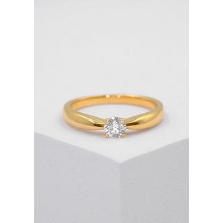 MUAU Schmuck  Bague Solitaire Diamant 0.30ct. or jaune 750 