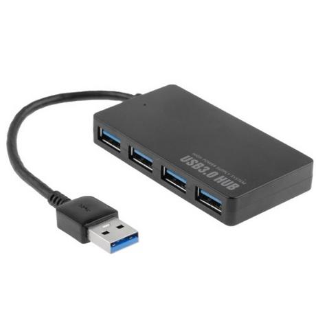 eStore  Hub USB 3.0 con 4 porte USB (alta velocità) - Fino a 5 Gbps 
