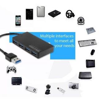 eStore  Concentrateur USB 3.0 avec 4 ports USB (haut débit) - Jusqu'à 5 Gbit/s 