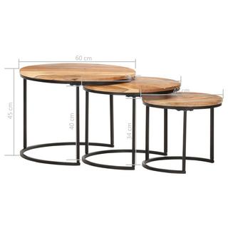 VidaXL Table gigogne bois d'acacia  