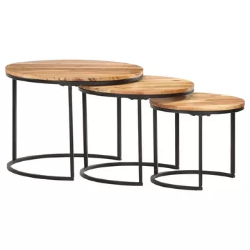 Table gigogne bois d'acacia