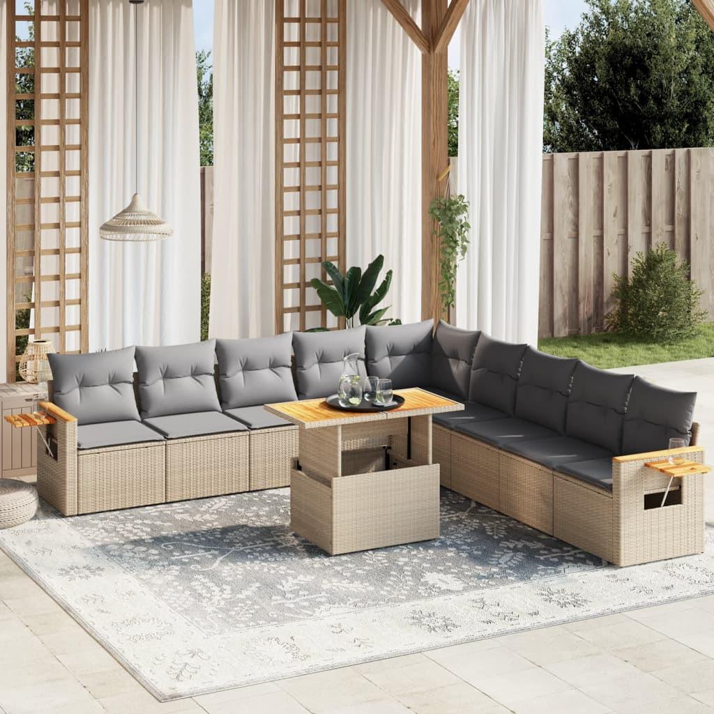 VidaXL set divano da giardino Polirattan  