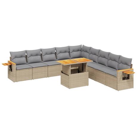 VidaXL set divano da giardino Polirattan  