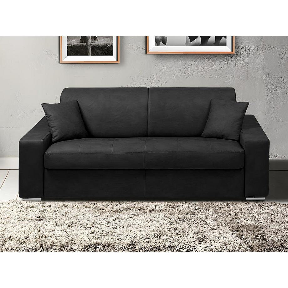 Vente-unique Schlafsofa 3Sitzer EMIR Liegefläche 1Matratzen  