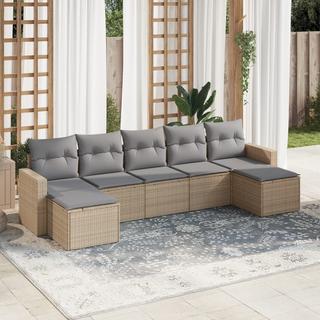 VidaXL set divano da giardino Polirattan  