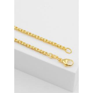 MUAU Schmuck  Collier double forçat or jaune 750, 2.3mm, 50cm 