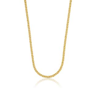 MUAU Schmuck  Collier double forçat or jaune 750, 2.3mm, 50cm 