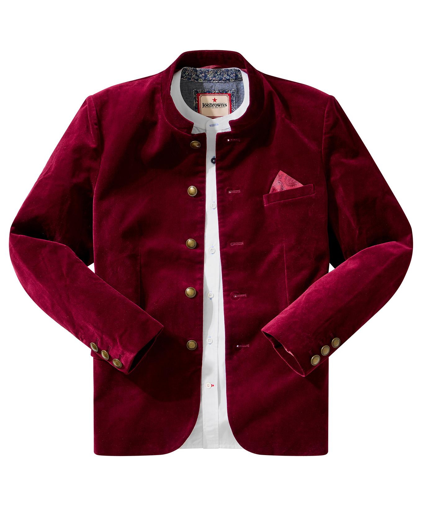 Joe Browns Veloursjacke Nehru-Kragen  