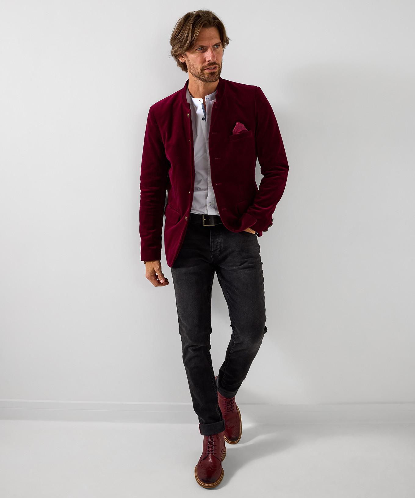 Joe Browns Veloursjacke Nehru-Kragen  