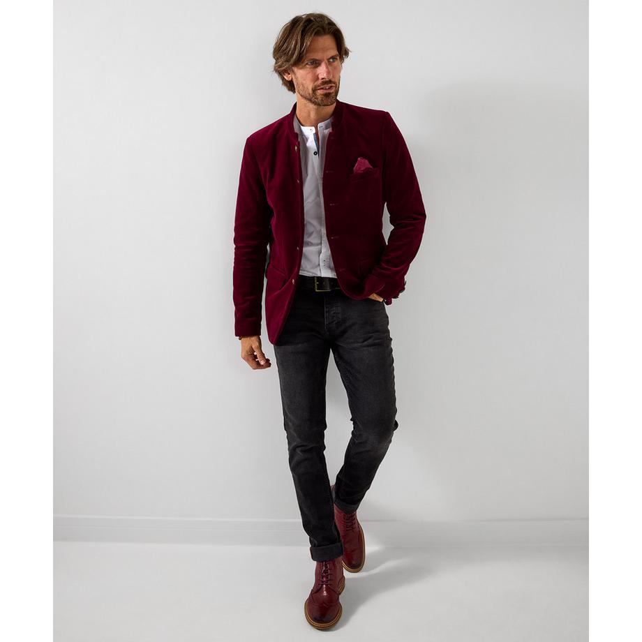 Joe Browns Veloursjacke Nehru Kragen  