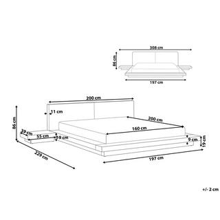 Beliani Bett mit Lattenrost aus MDF-Platte Modern ZEN  