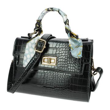 Sac à main Croco L'éxotique Noir