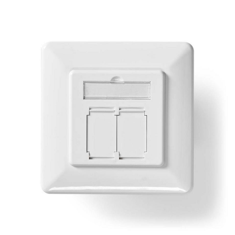 Nedis  Boîte murale de réseau | In-Wall | 2-Port(s) | CAT6a | Droit | Femelle | Plaqué or | PVC | Blanc | Boîte 