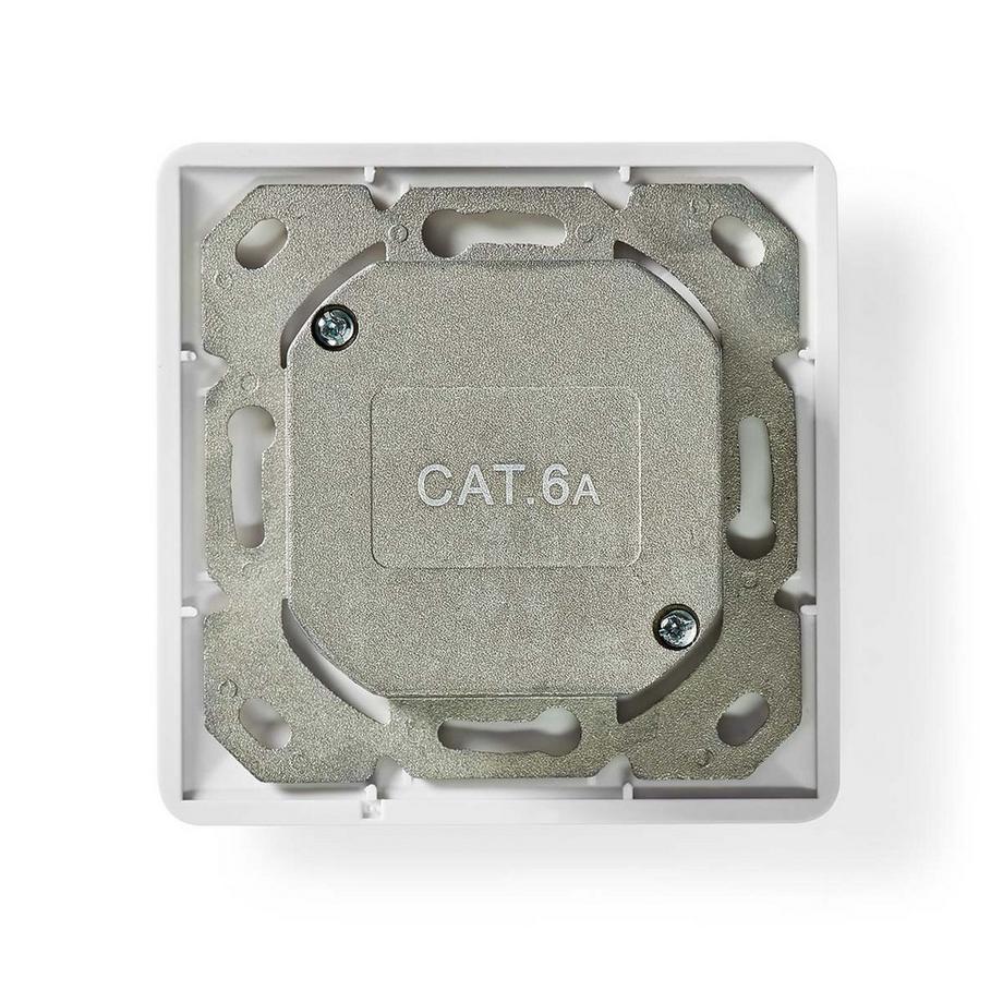Nedis  Boîte murale de réseau | In-Wall | 2-Port(s) | CAT6a | Droit | Femelle | Plaqué or | PVC | Blanc | Boîte 
