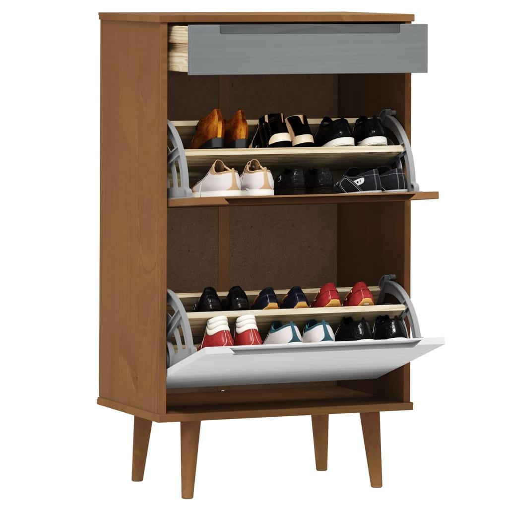 VidaXL Armoire à chaussures bois de pin  