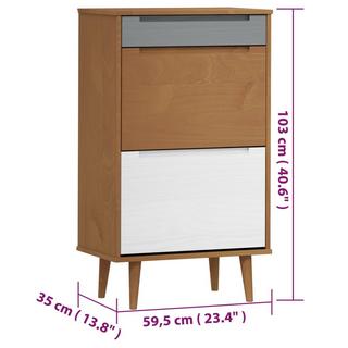 VidaXL Armoire à chaussures bois de pin  