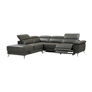 LINEA SOFA Canapé d'angle relax électrique en cuir PASCALINE Angle gauche  