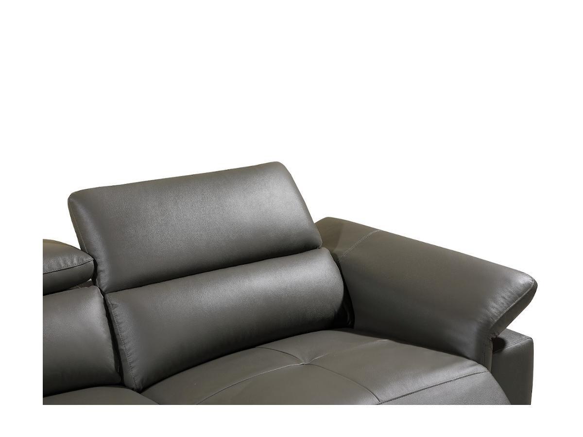 LINEA SOFA Canapé d'angle relax électrique en cuir PASCALINE Angle gauche  