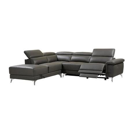 LINEA SOFA Canapé d'angle relax électrique en cuir PASCALINE Angle gauche  