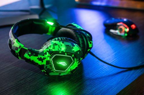 Surefire Gaming  Skirmish Auricolare Cablato A Padiglione Giocare USB tipo A Nero, Mimetico, Verde 