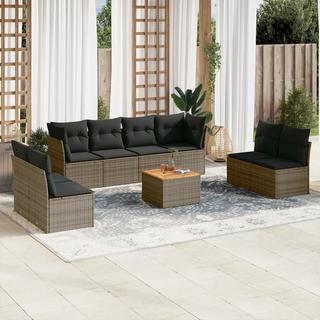 VidaXL set divano da giardino Polirattan  