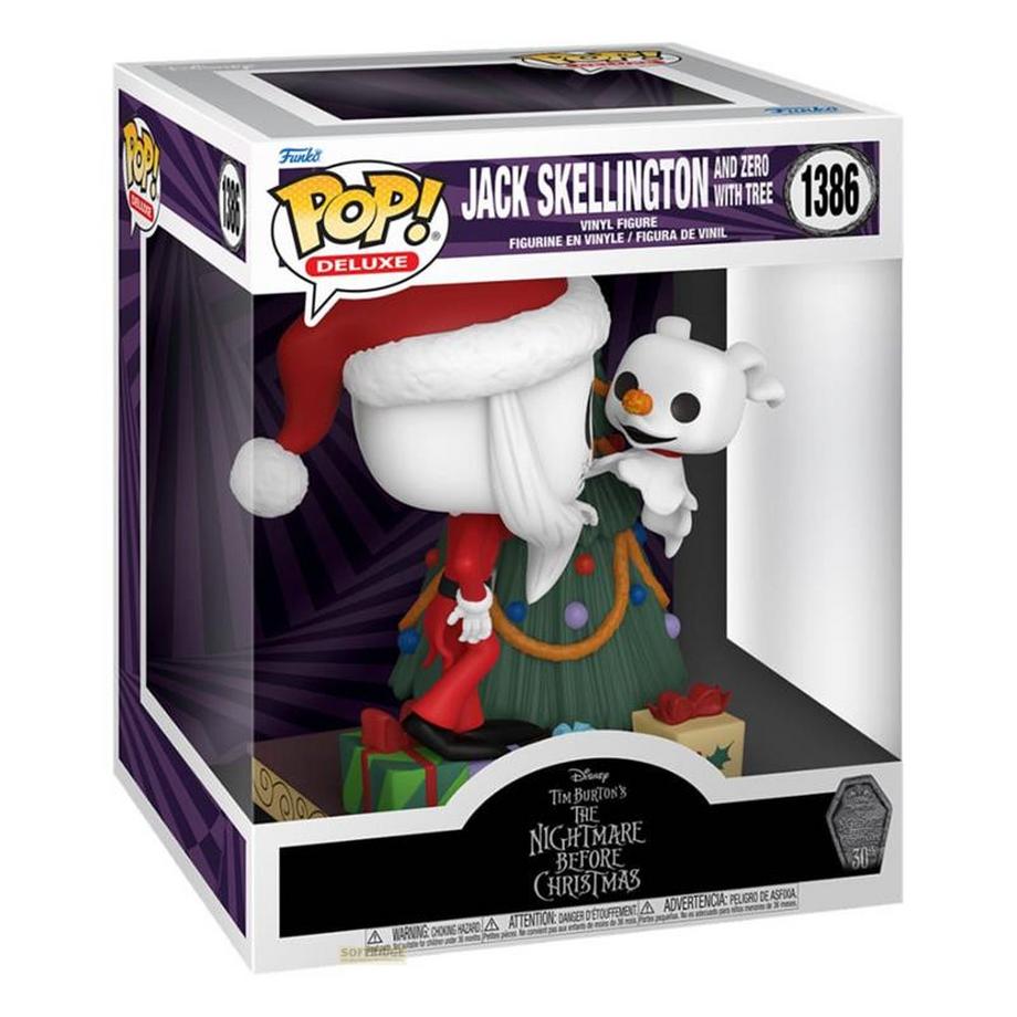 Funko  Figurine POP Deluxe Disney Nightmare Before Christmas 30th Anniversary Jack Skellington et Zero 