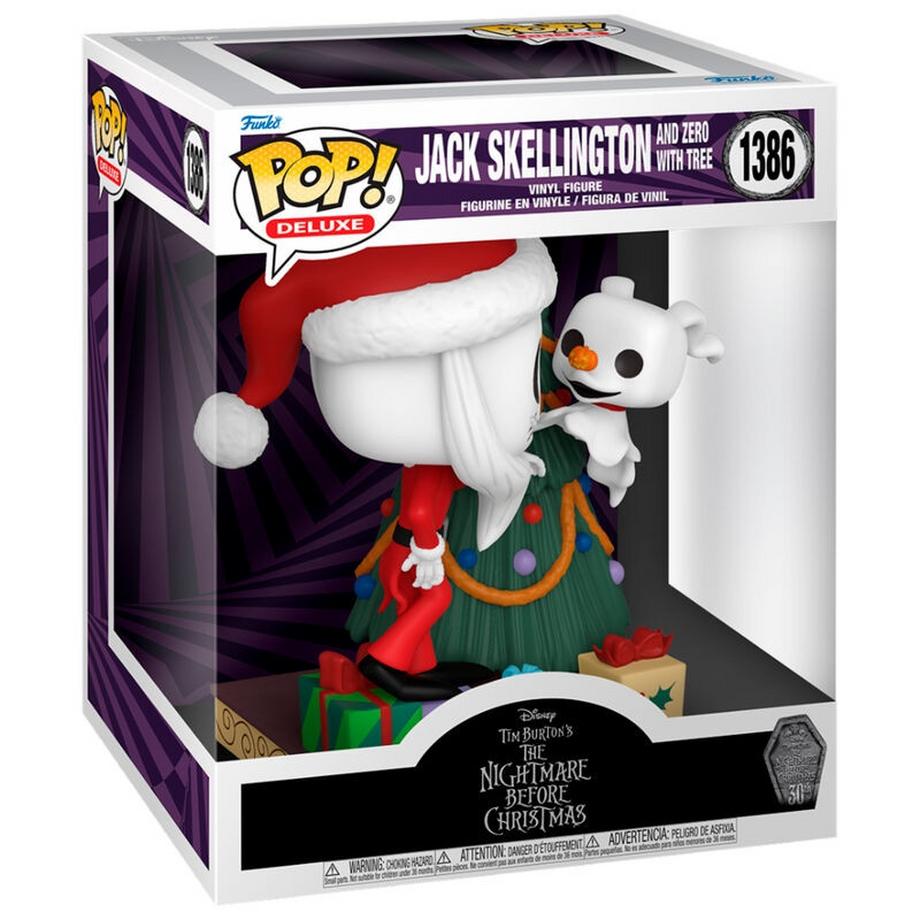 Funko  Figurine POP Deluxe Disney Nightmare Before Christmas 30th Anniversary Jack Skellington et Zero 