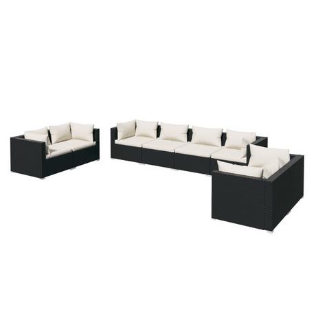 VidaXL set salotto da giardino Polirattan  