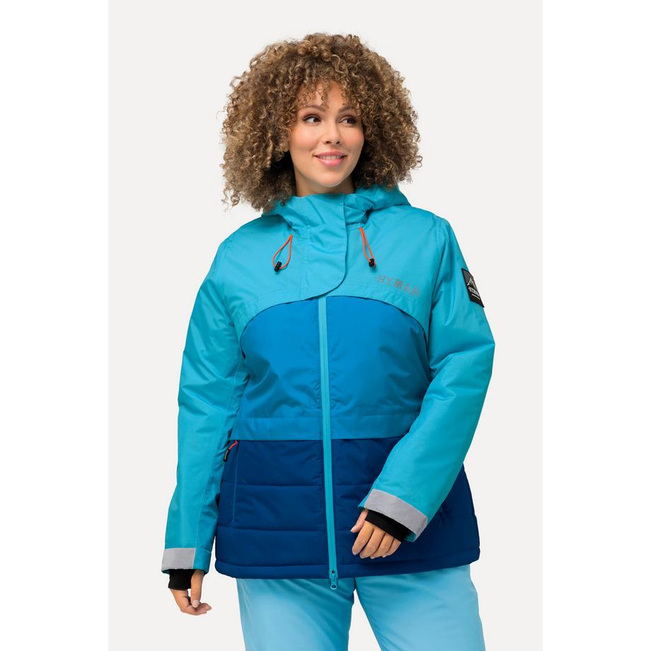 Ulla Popken HYPRAR Veste fonctionnelle imperméable fermeture à glissière à double sens jupe pare-neige  
