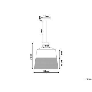 Beliani Hängeleuchte aus Metall Modern MUGA  