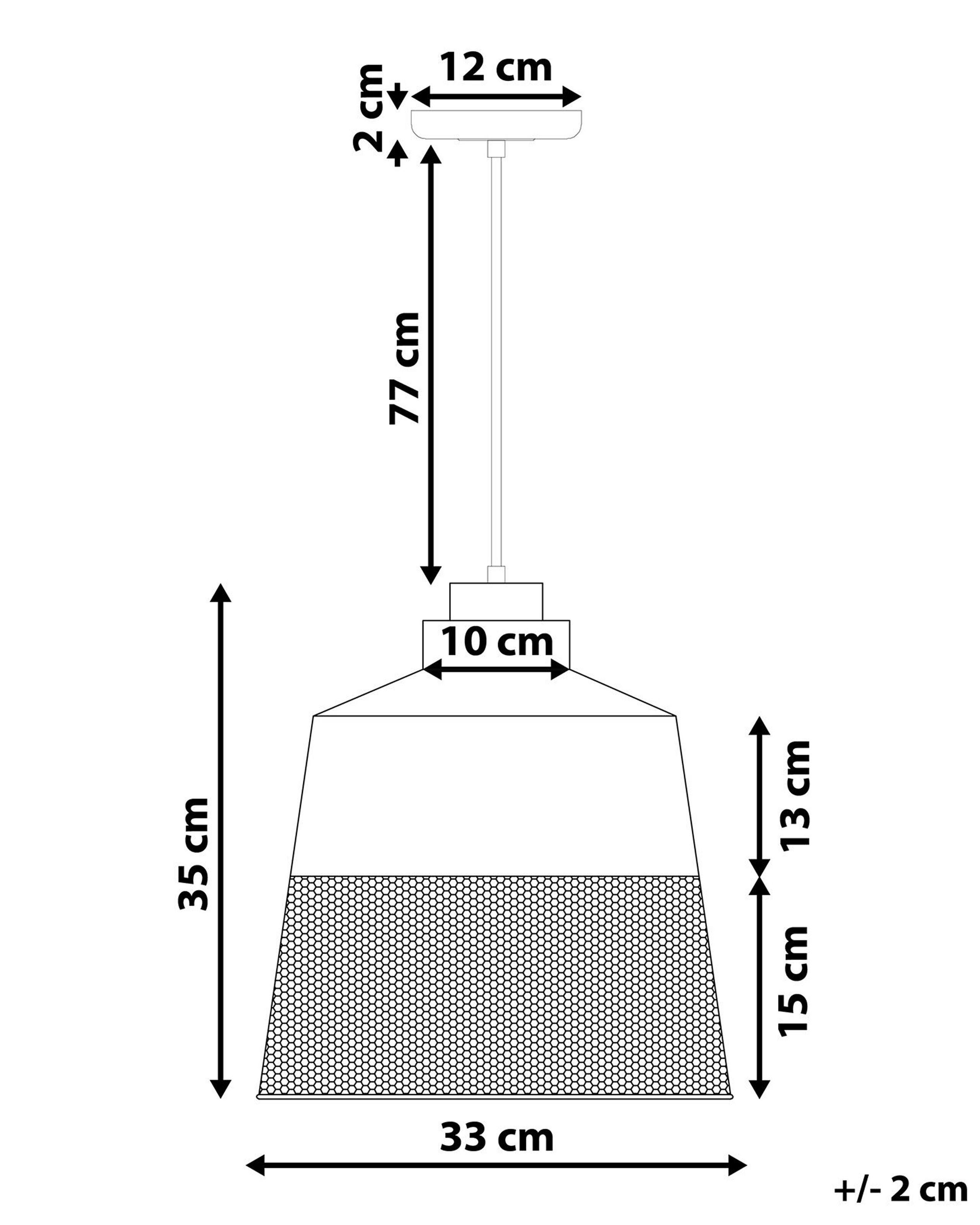 Beliani Lampe suspension en Métal Moderne MUGA  