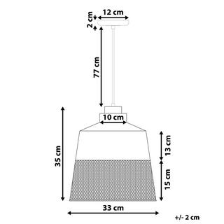 Beliani Lampe suspension en Métal Moderne MUGA  