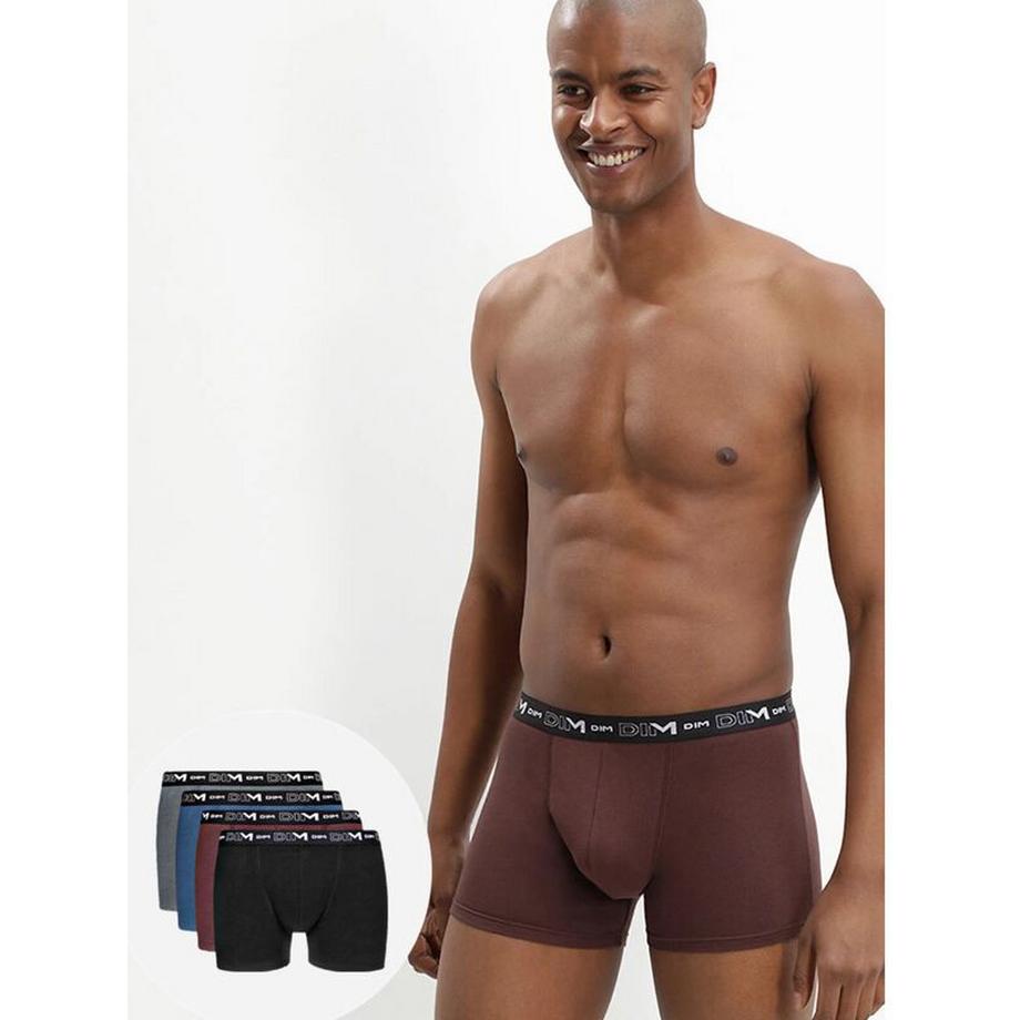 DIM Cotone Stretch Boxer Briefs Confezione da 4  