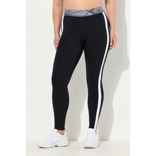 Ulla Popken  Legging avec poches, taille haute, bandes le long de la jambe, ceinture élastique 